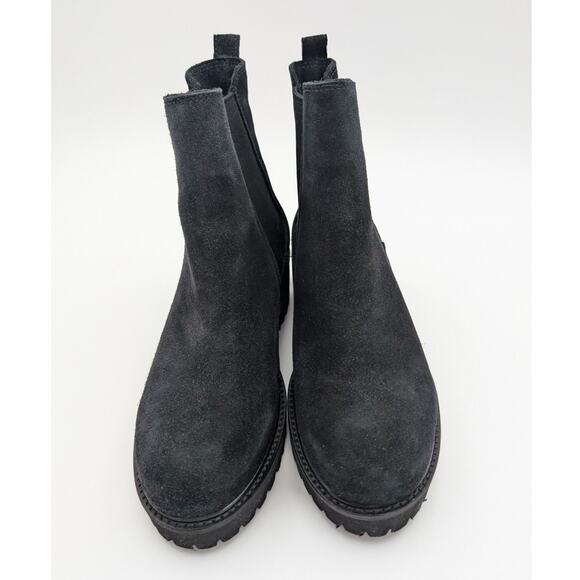 La Canadienne Connor Waterproof Suede Chelsea Boots Black Womens Size US6M EU37 - Picture 10 of 12